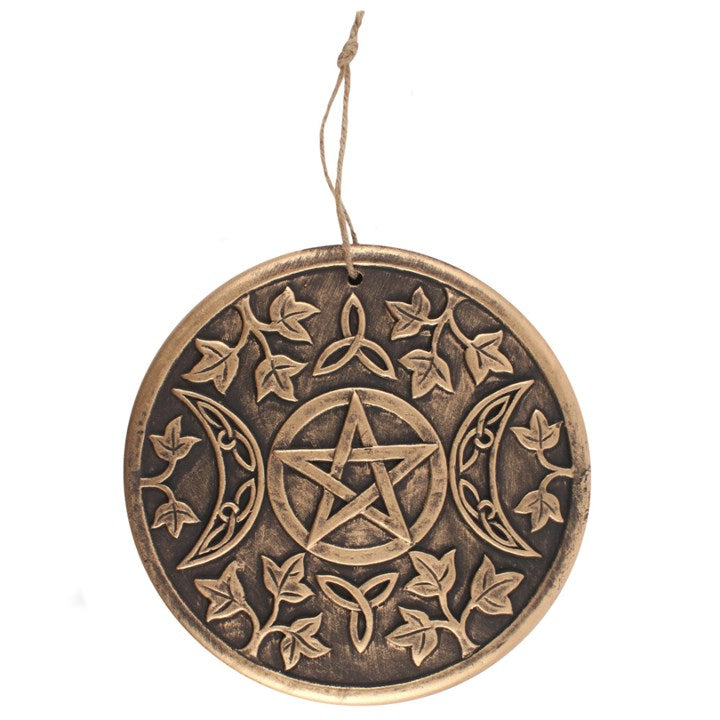 Triple Moon Terracotta Plaque